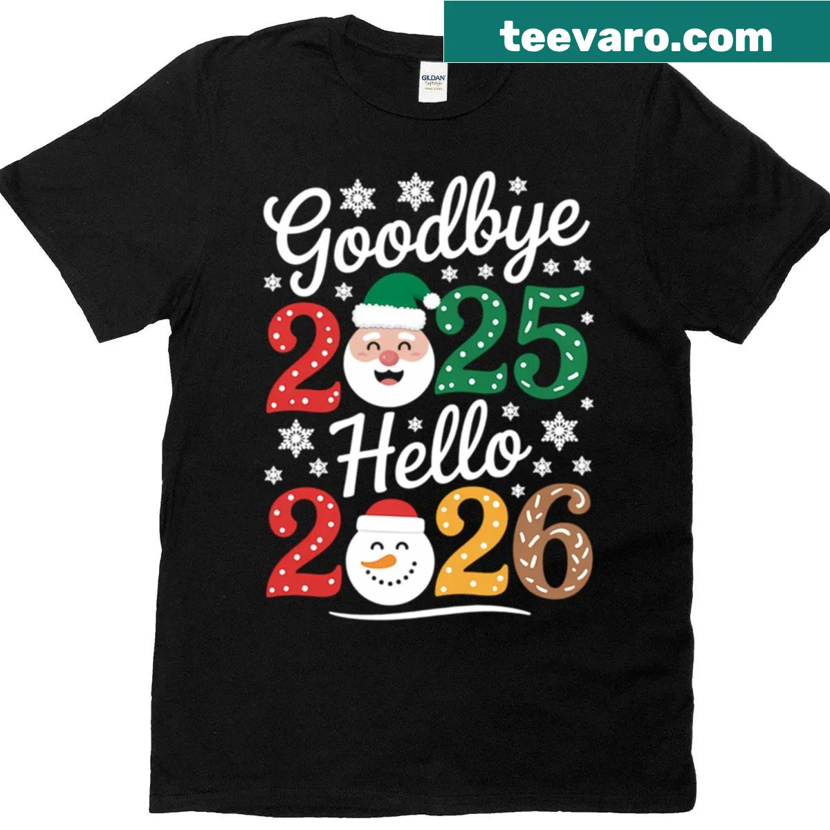 Festive shirt celebrating New Year's Eve and Christmas — on a men's t-shirt