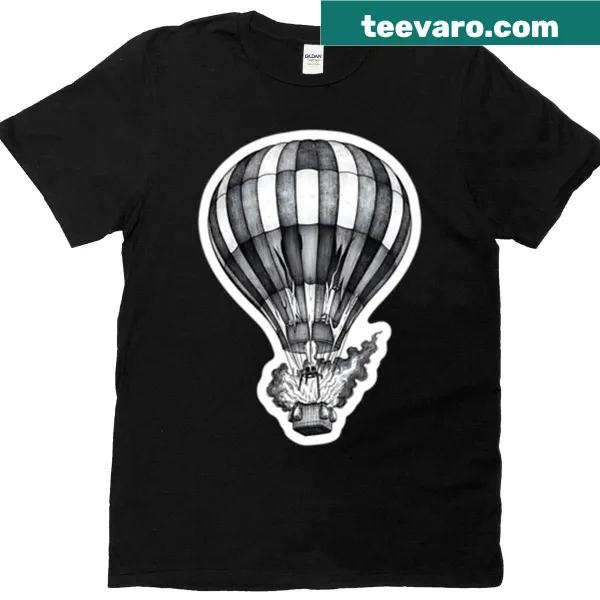 Illustrated Hot Air Balloon T-shirt with whimsical design