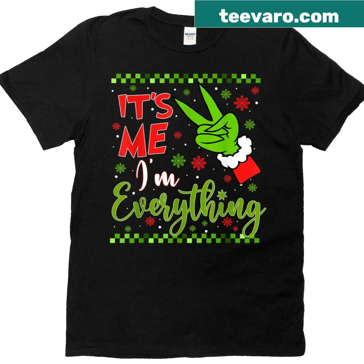Funny Christmas t-shirt declaring self-love and humor — on a men's t-shirt