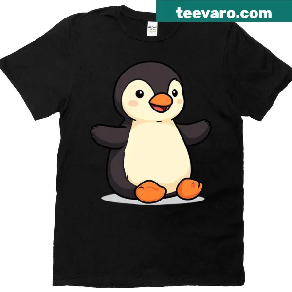 Cute cartoon t-shirt featuring Jellycat Peanut Penguin