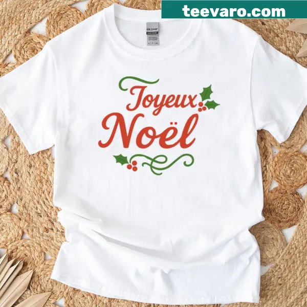Joyeux Nol oversized T-shirt with festive holiday greeting