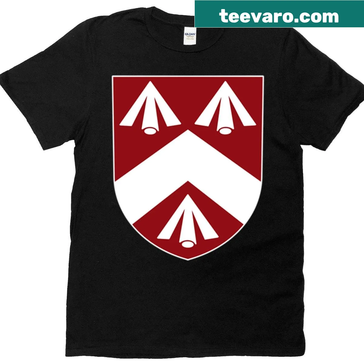 T-shirt with a bold flagcrest graphic design — on a men's t-shirt
