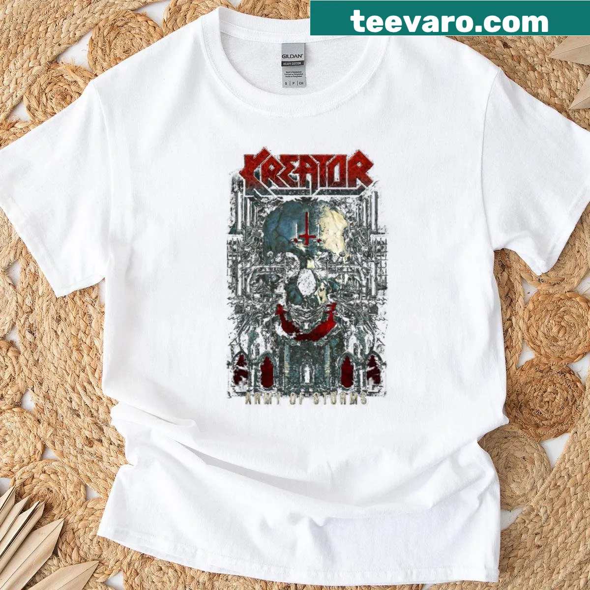 Kreator graphic t-shirt featuring the band's logo — on a men's t-shirt
