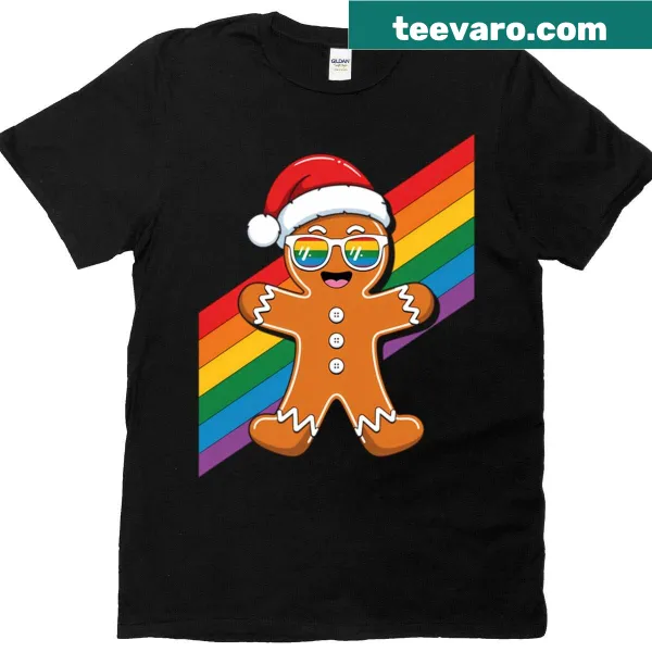 LGBTQ flag and gingerbread design for Christmas