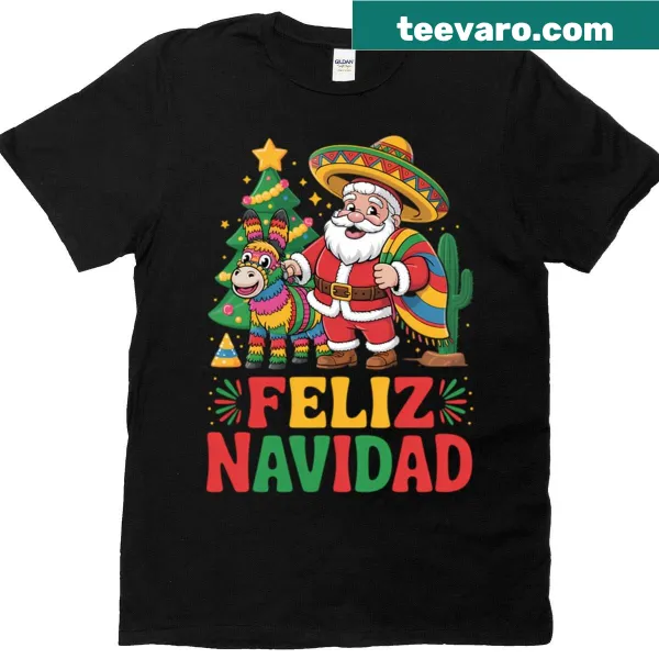 Funny Santa graphic holiday shirt