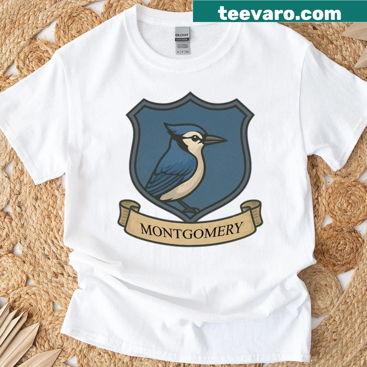 Illustrated family matching Christmas T-shirt for festive cheer — on a men's t-shirt