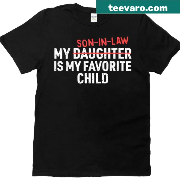 Funny typography design about favorite child on t-shirt