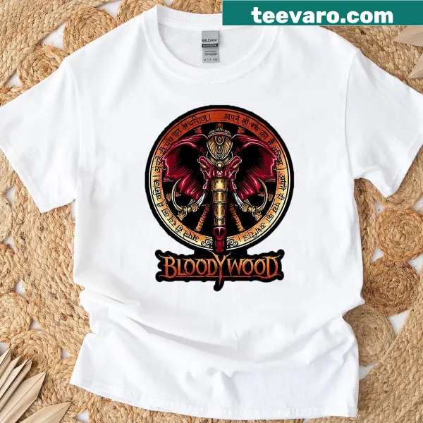Graphic t-shirt representing New Bloodywood band with edgy design