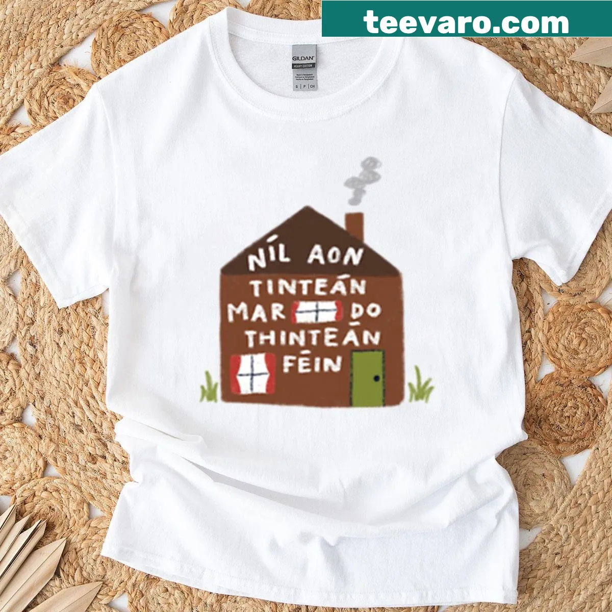 Whimsical illustrated typography T-shirt design with creative message — on a men's t-shirt
