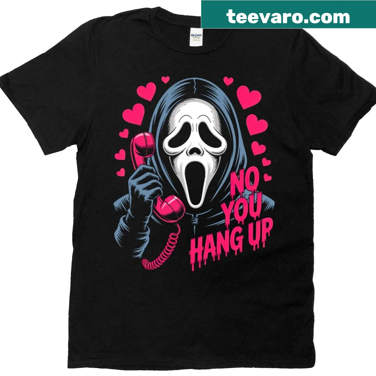T-shirt with playful ghost graphic and Halloween theme — on a men's t-shirt