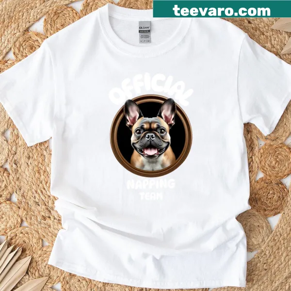 Cute Official Napping Team French Bulldog T-shirt design