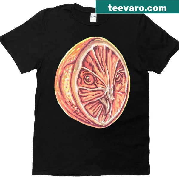 Charming owl illustration on T-shirt.