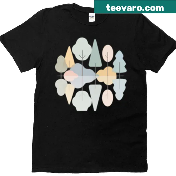 Pastel forest reflection graphic T-shirt