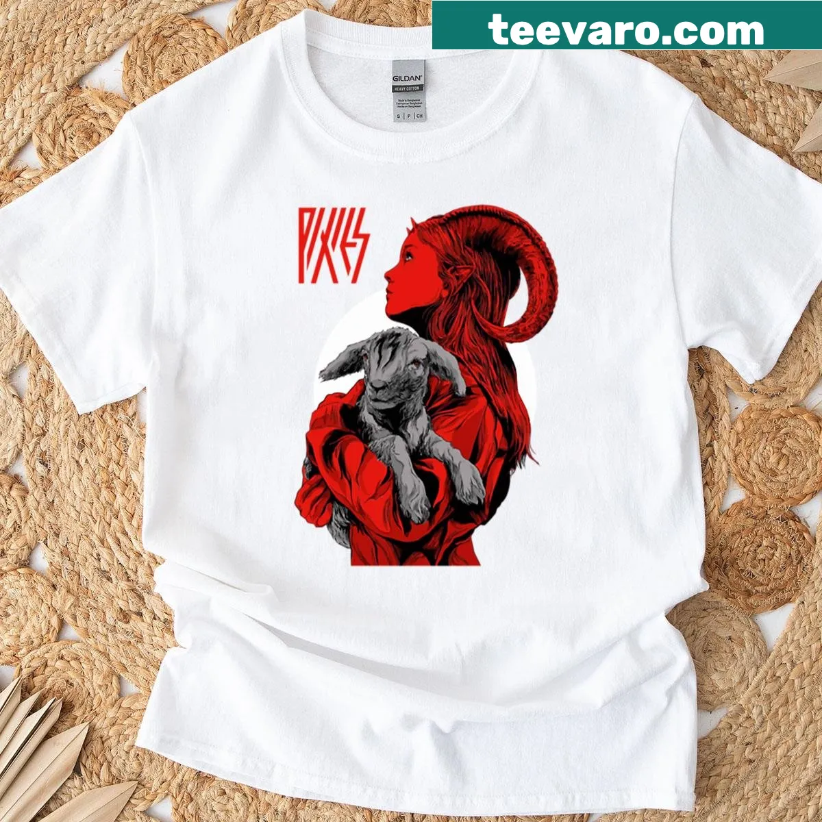 Iconic Pixies band logo t-shirt for alternative rock fans — on a men's t-shirt
