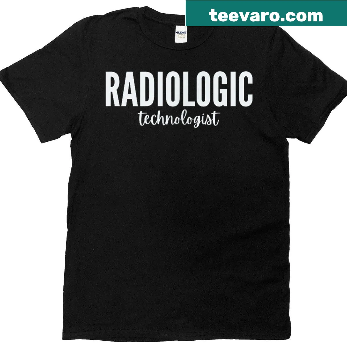 T-shirt celebrating radiologic technologists with a heartfelt message. — on a men's t-shirt