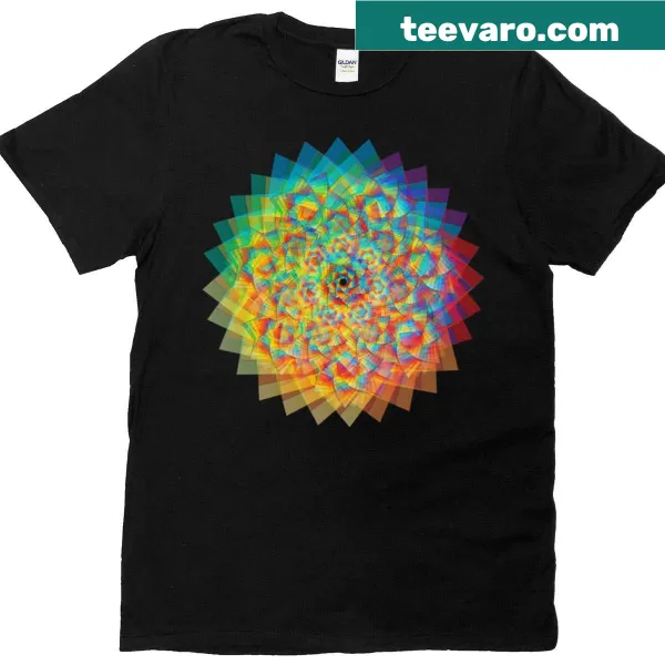 Abstract vortex graphic on a shirt