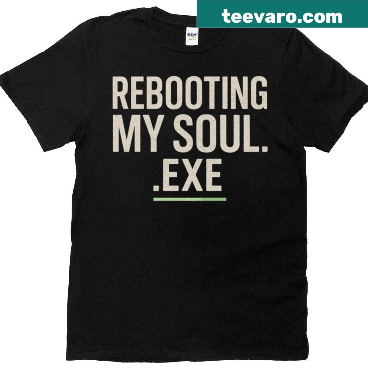 Funny typographic design about rebooting for Gen Z — on a men's t-shirt
