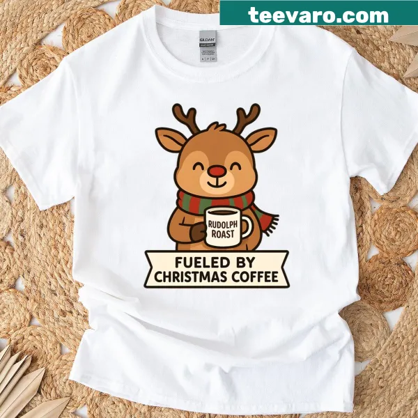 Reindeer Coffee Club holiday T-shirt for coffee lovers