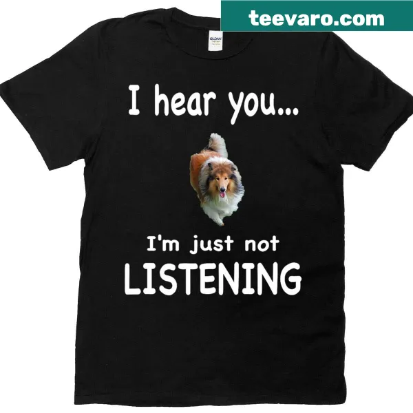 Illustrated Rough Collie dog t-shirt