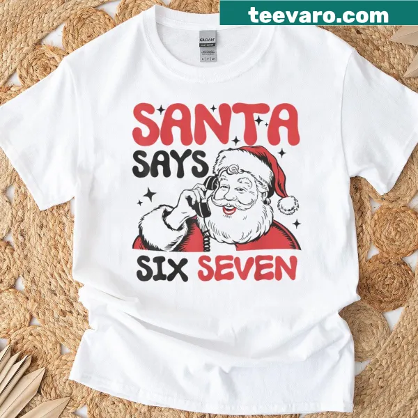 Funny Christmas t-shirt with Santa's sayings design
