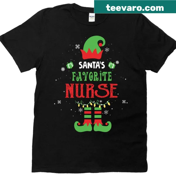 Holiday T-shirt for nurses with a festive design