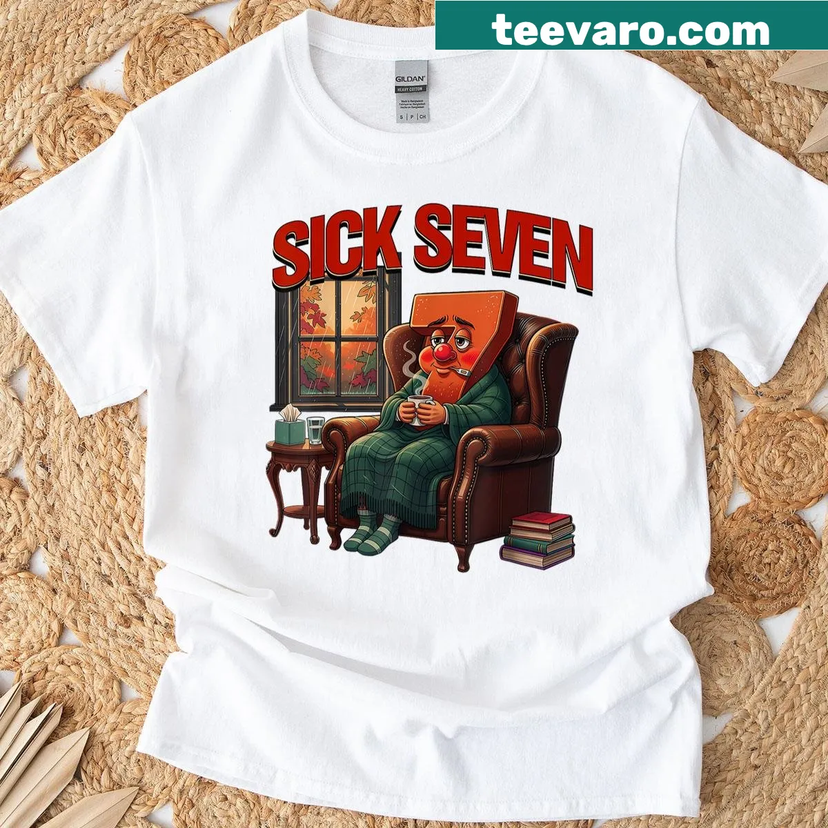 Funny Sick Seven 67 meme Halloween T-shirt — on a men's t-shirt