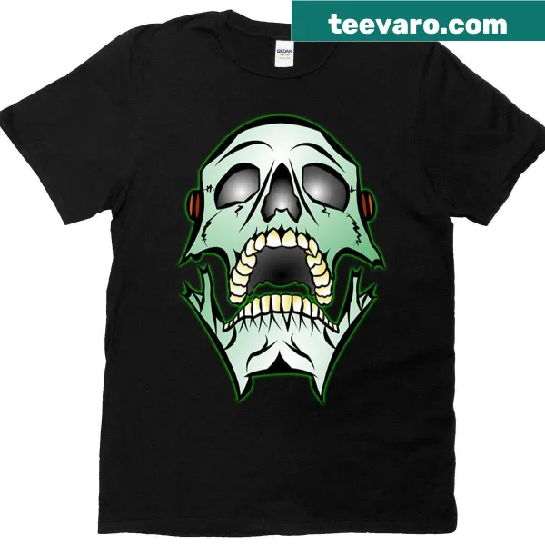 T-shirt featuring an edgy skull and bolts graphic