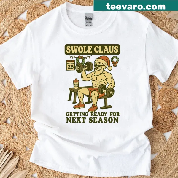 Swole Claus graphic for post-Christmas gym motivation