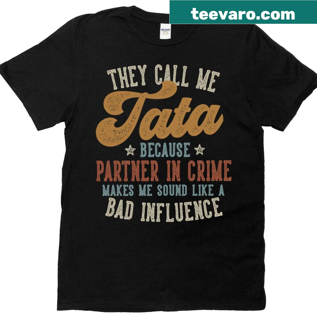 Funny shirt stating 'They Call Me Tata' for Father's Day — on a men's t-shirt