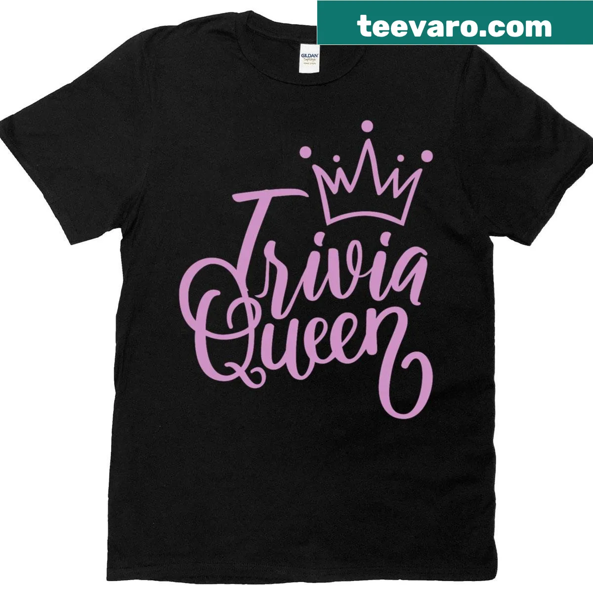 Trivia Queen graphic T-shirt with humorous slogan for trivia lovers — on a men's t-shirt
