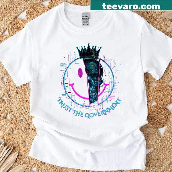 Parody art graphic T-shirt featuring government propaganda humor
