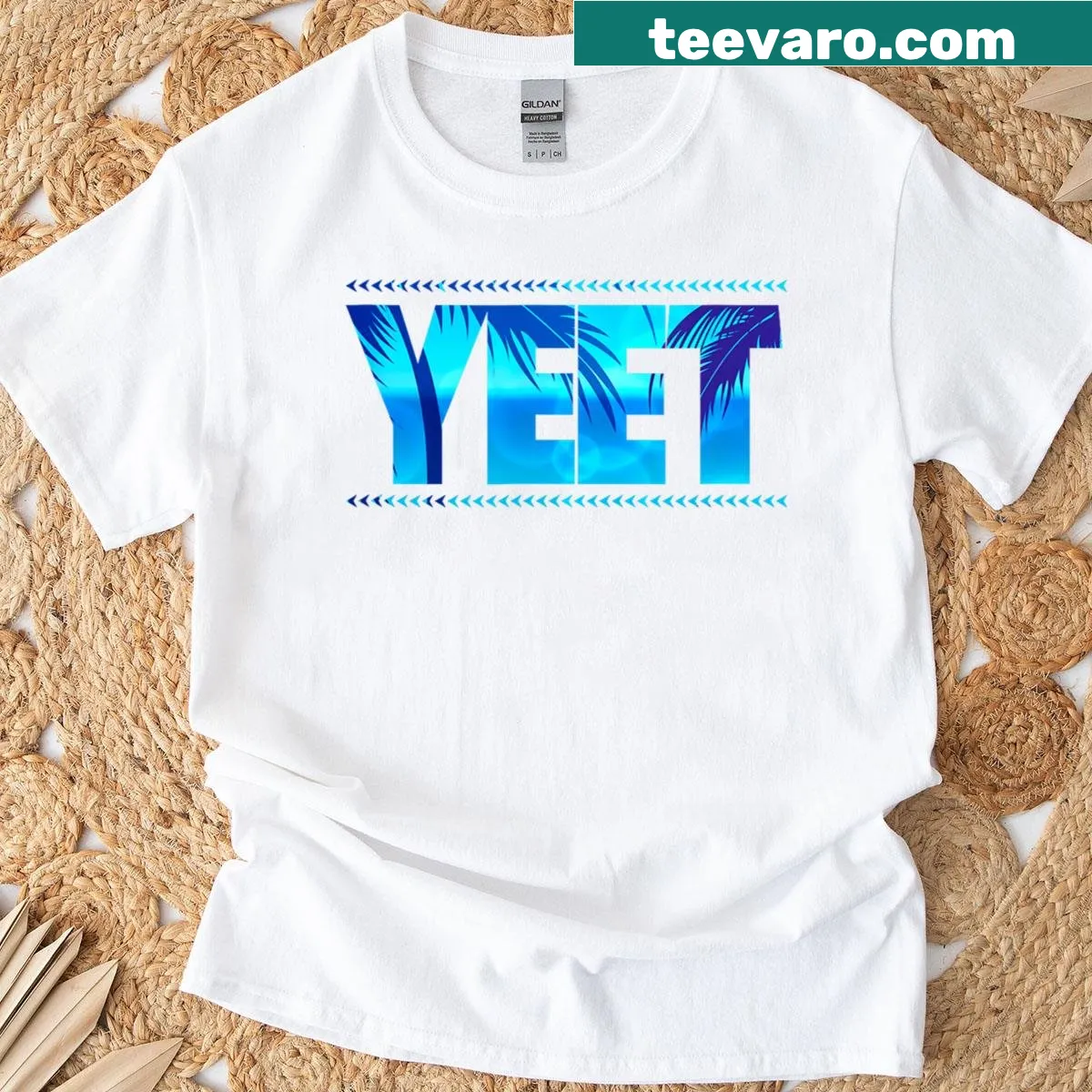Vintage 'Yeet' text design in playful typography — on a men's t-shirt