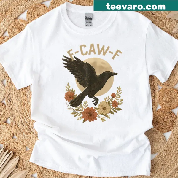 Vintage distressed raven graphic with floral design