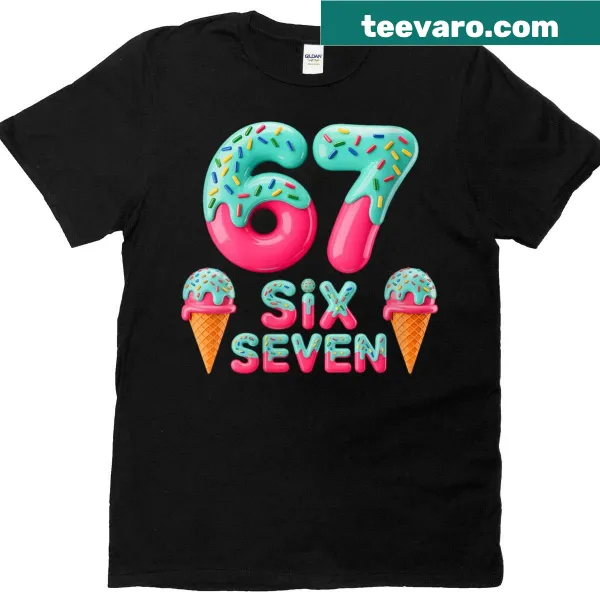 Funny ice cream drip graphic design for T-shirt