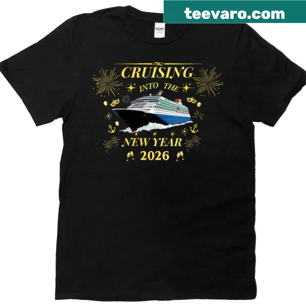 Illustrated Adventure Awaits graphic on women's t-shirt.
