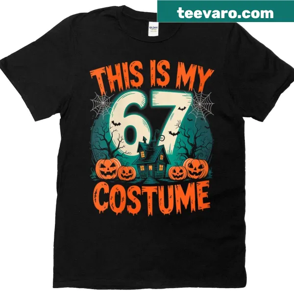 Cartoon Halloween T-shirt featuring a 'Brainrot' meme design.