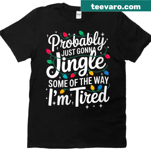 Humorous Christmas jingle T-shirt for women