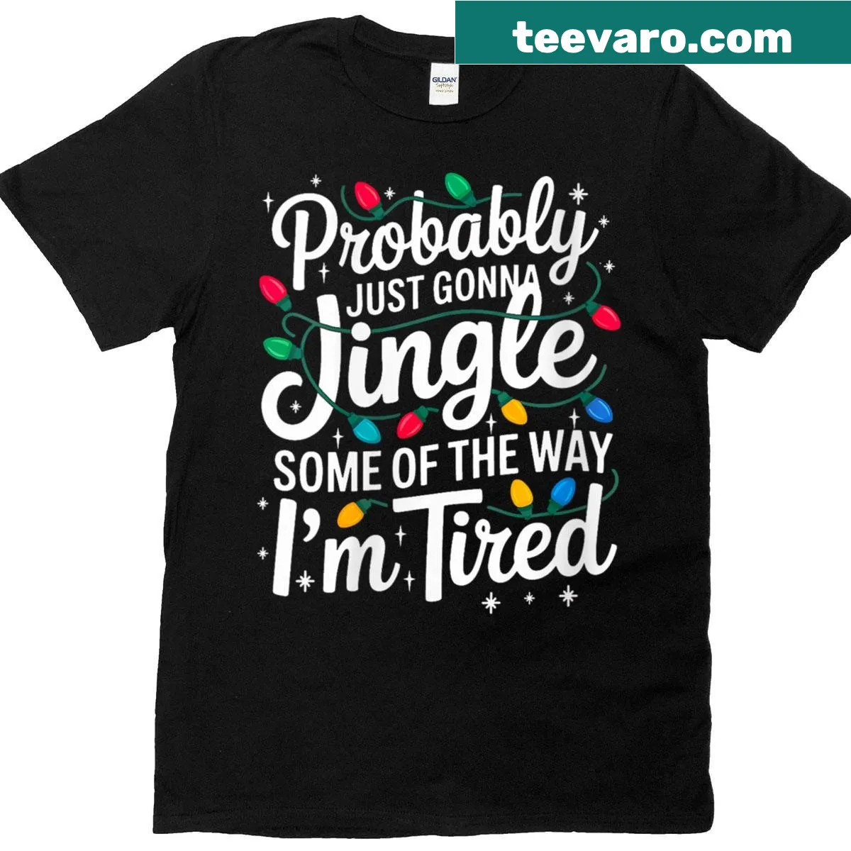 Humorous Christmas jingle T-shirt for women — on a men's t-shirt