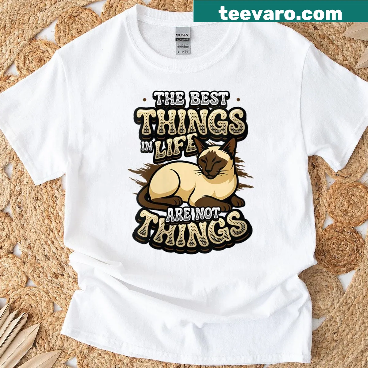 Heartwarming cat lover design on T-shirt — on a men's t-shirt