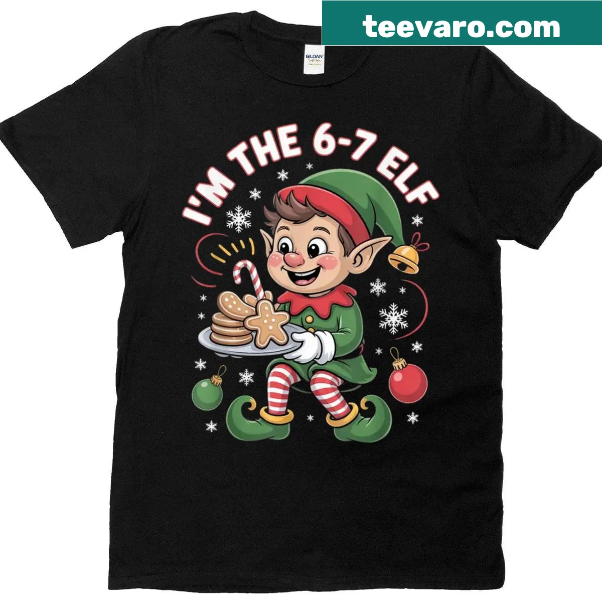 Meme-inspired ugly Christmas sweater graphic T-shirt — on a men's t-shirt