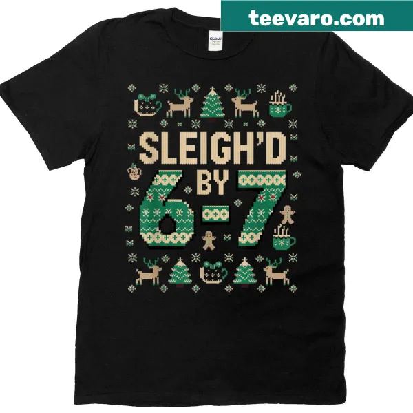 Ugly Christmas meme t-shirt featuring Santa and elves