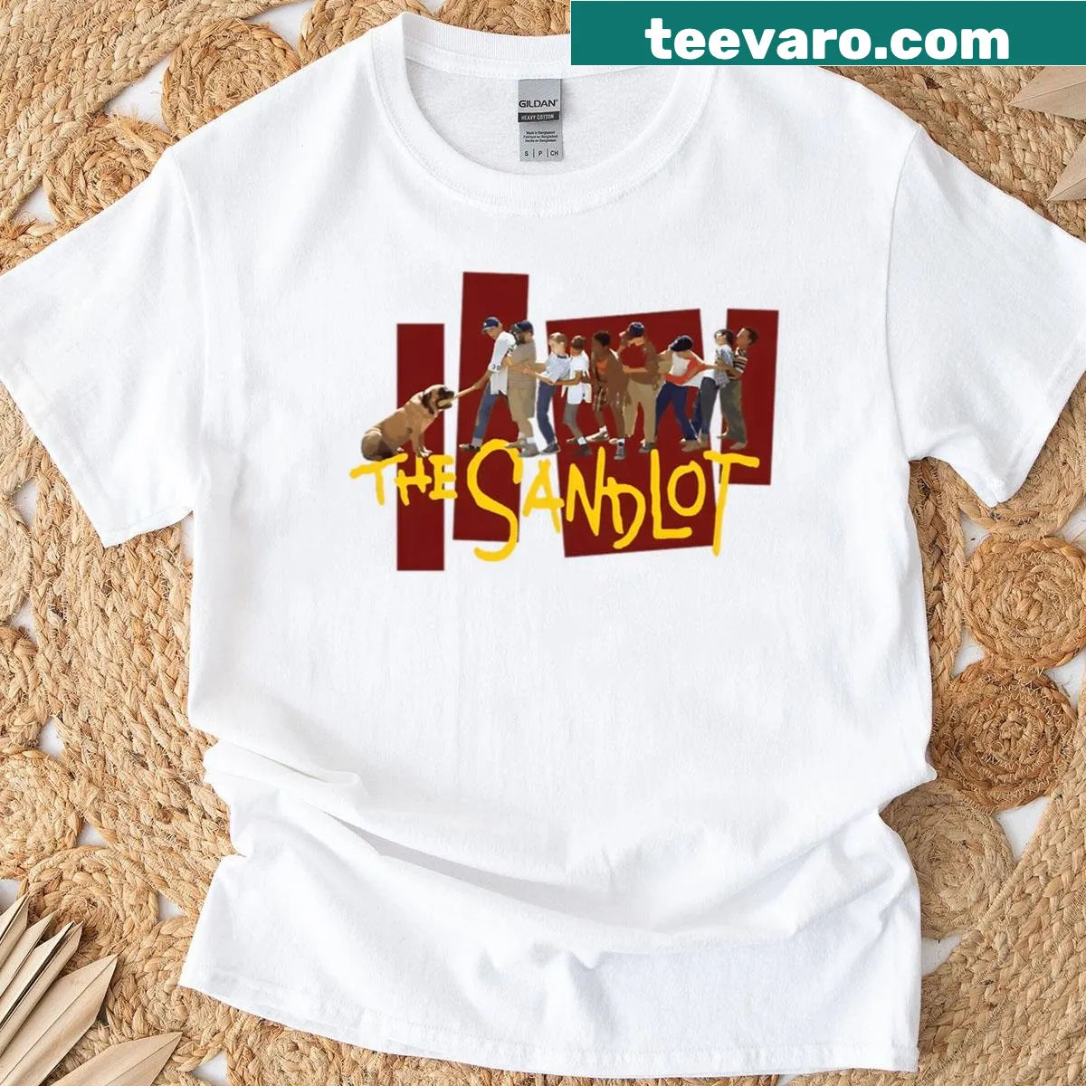 Vintage retro baseball fan shirt with a humorous design for kids — on a men's t-shirt