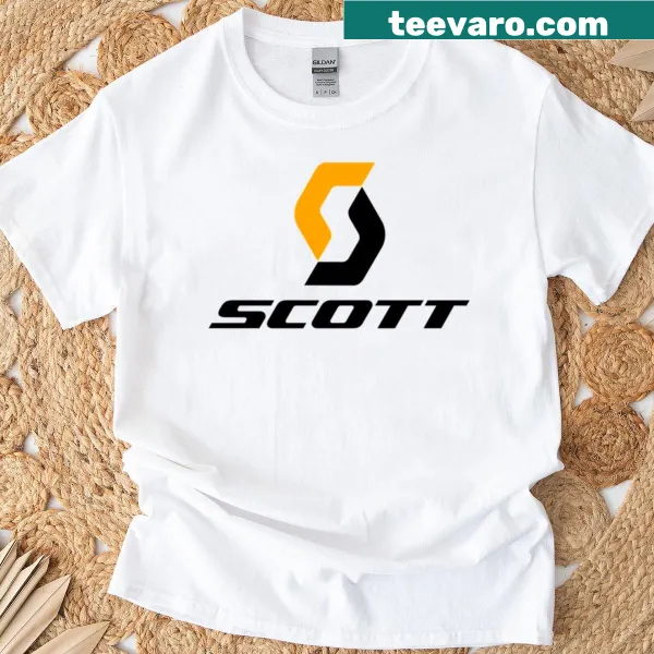 T-shirt with Scott bike logo emblem