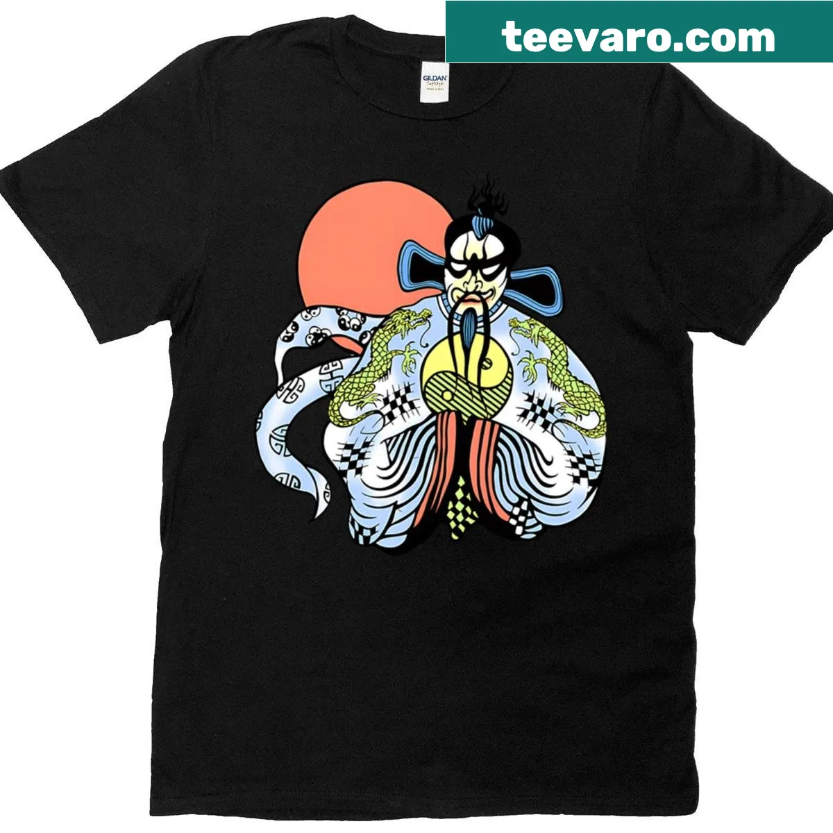 Vintage distressed T-shirt inspired by Big Trouble in Little China — on a men's t-shirt