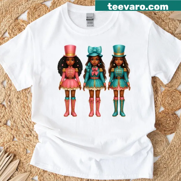 Nutcracker themed Christmas T-shirt featuring a western design