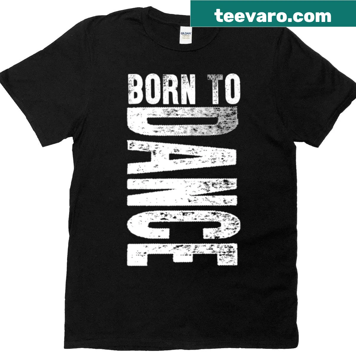 Inspirational t-shirt celebrating the joy of dance with dynamic typography. — on a men's t-shirt