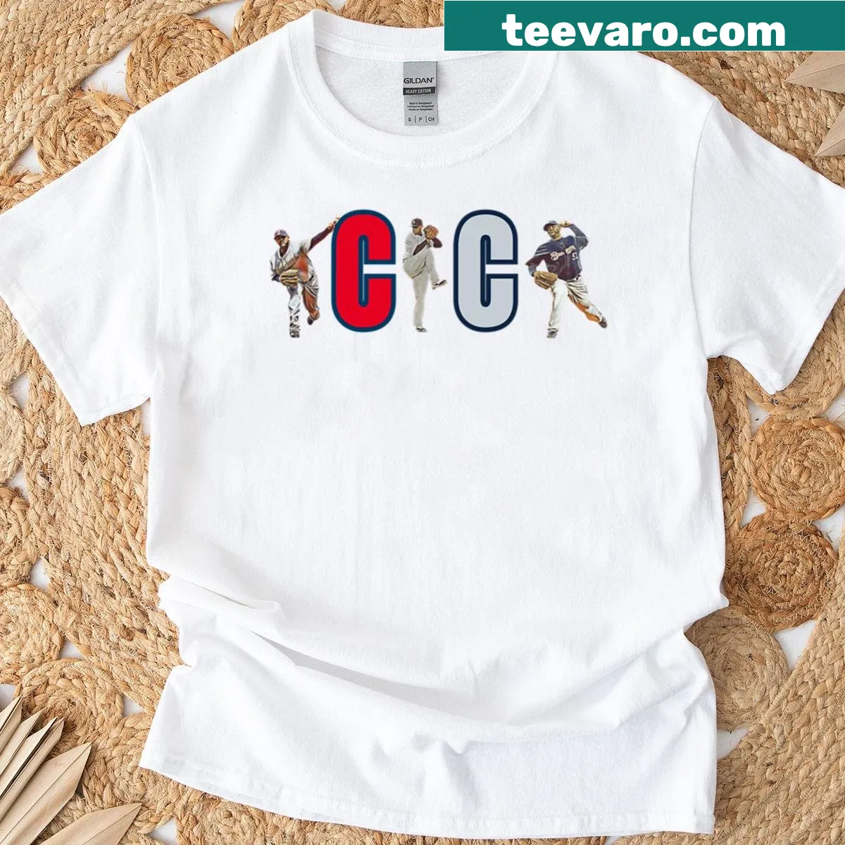 Tribute shirt for CC Sabathia featuring player graphic — on a men's t-shirt