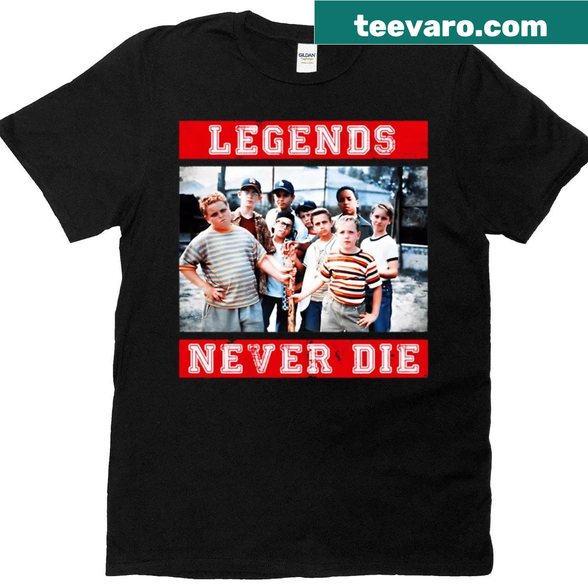 Vintage t-shirt for kids featuring retro baseball movie graphics — on a men's t-shirt