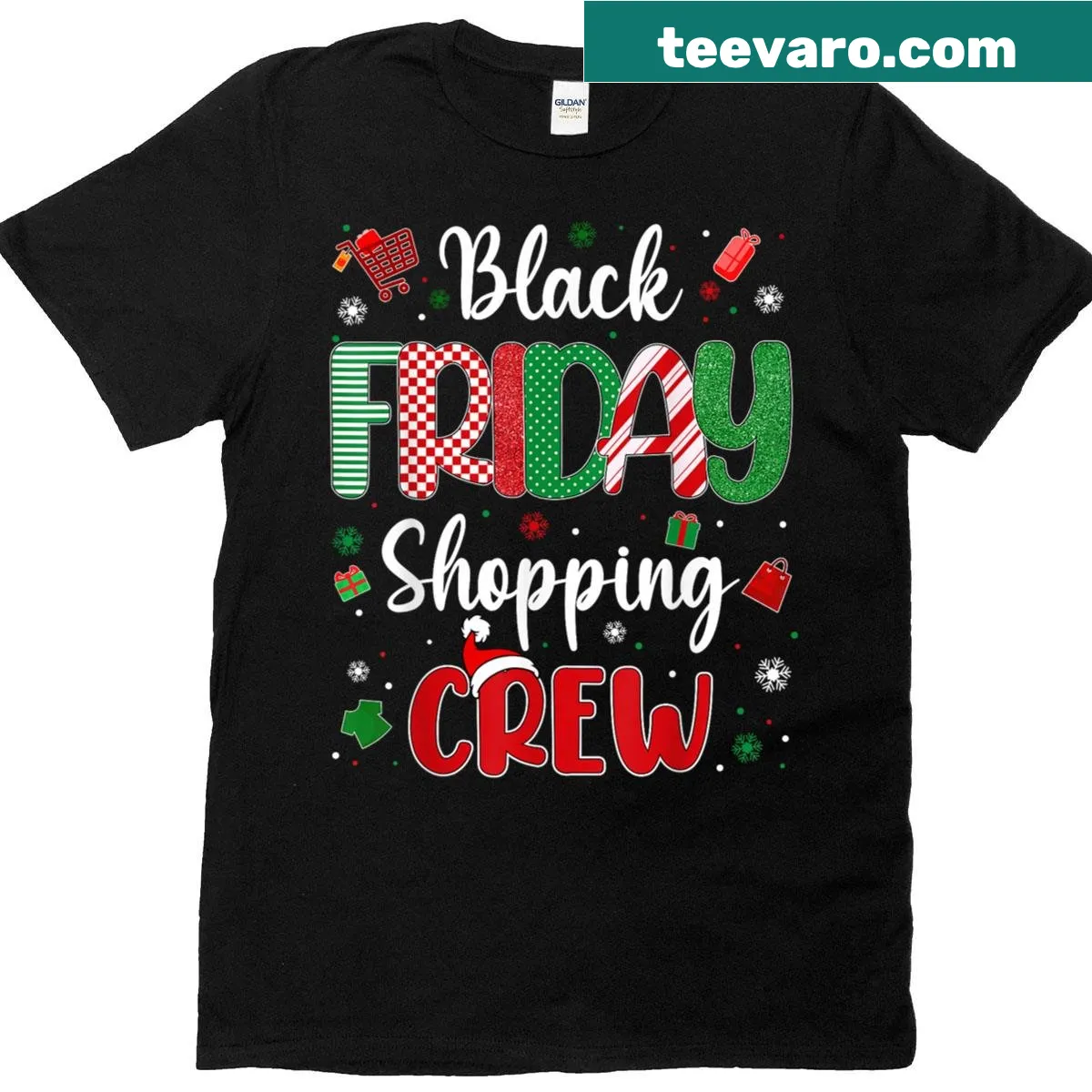 Funny family shopping crew T-shirt for Christmas. — on a men's t-shirt