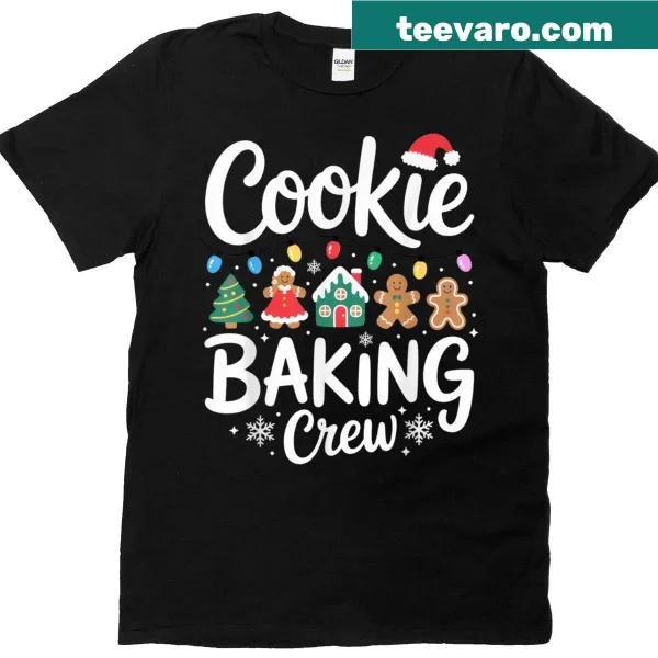 Playful Cookie Baking Crew design for a festive holiday shirt